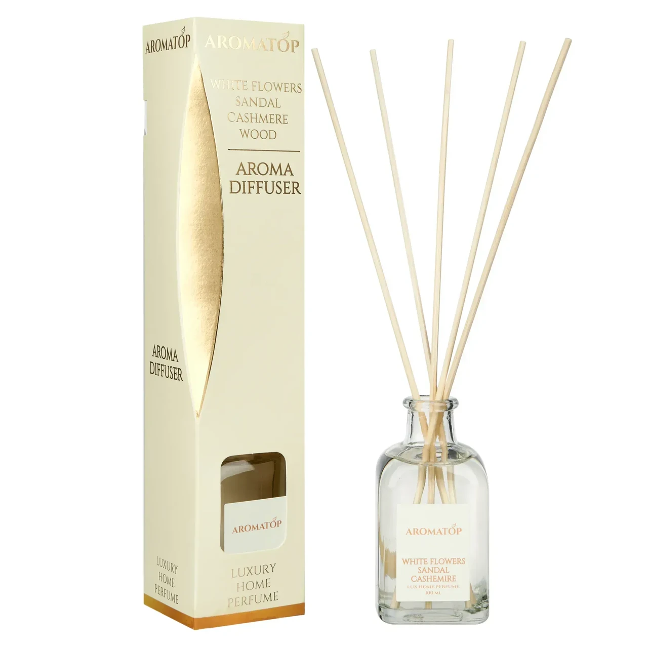 Аромадифузор Білі Квіти Сандал Кашемірове дерево Aromatop, 100 мл, фото 1
