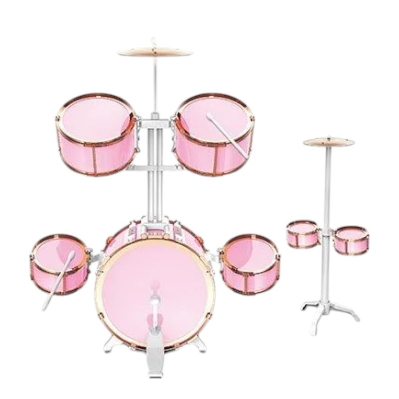 Барабанна установка (25 елементів, 7 барабанів, діаметри: 35 см, 22 см, 16 см, тринога, тарілки, палички, педаль) XBL 772-15, фото 1