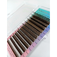 Вії Nagaraku пучки темно-коричневі C 0.07 Y mix (8-15) 2D