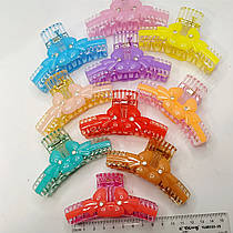 Шпилька краб для волосся "Бантики дуга" 8 см.