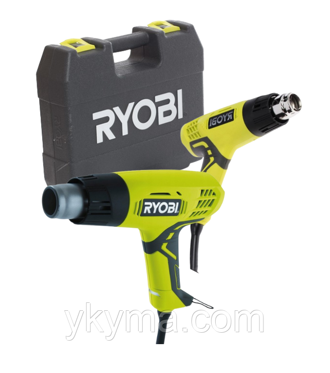 Будівельний фен Ryobi (2000Вт / 2 режима / 400/600°C /  250/500 л/хв / кейс), фото 1