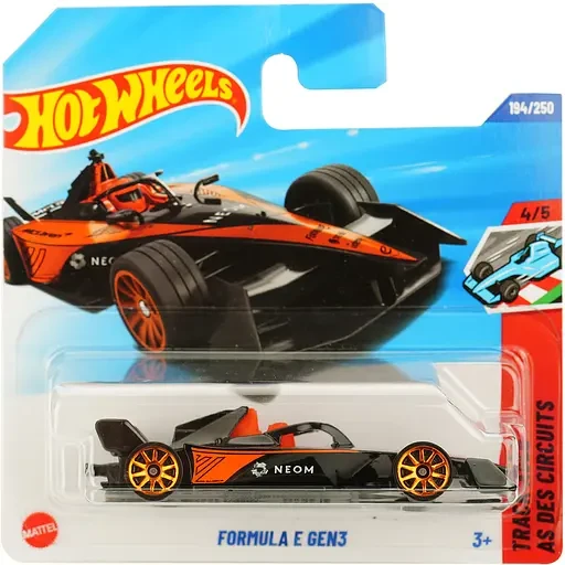 Машинка Хот Вілс 1:64 Formula E GEN3 колекція Track Aces Hot Wheels Mattel HYY56