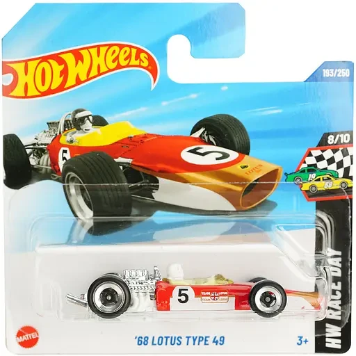 Машинка Хот Вілс 1:64 `68 Lotus Type 49 колекція HW Race Day Hot Wheels Mattel HYX18