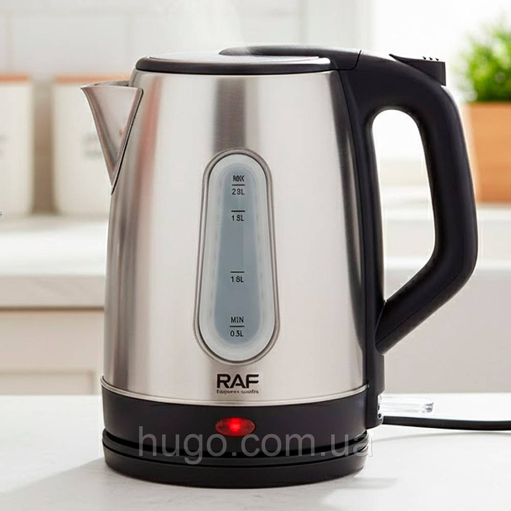 Чайник RAF R7309 сталевий 2л 1500Вт / Чайник електричний / Електричний чайник з нержавіючої сталі, фото 1