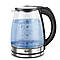 Чайник RAF R7205, 2 л, 1500 Вт / Електричний чайник / Чайник скляний / Кухонний чайник дисковий, фото 3