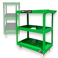 Сервісний візок для транспортування інструментів 730х365-715 мм Helper HP - 1054 маневрений візок з 3 полицями для гаража