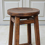 Стілець ПАБ Табурет Комфорт Високий Барний Дерев'яний з дерева Вільха Для Барної стійки, Кав'ярні або на Балкон75 см, фото 3