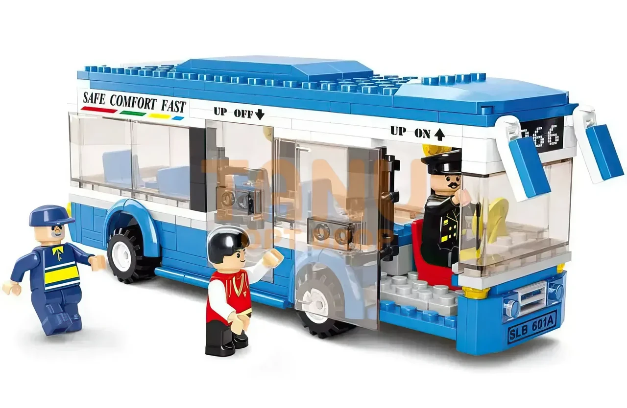 Дитячий конструктор Sluban M38-B0330 "Міський автобус із фігурками" набір 235 деталей, фото 1