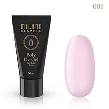 Кольоровий Полігель для нарощування MILANO PolyGel Color 01, 30 мл