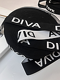 Резинка широка, Diva чорна 35 мм, фото 2