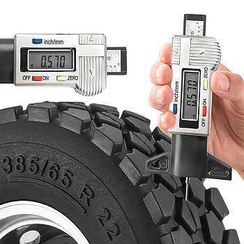 Вимірювач глибини протектора шин, 0 - 25.4 мм, ART-0601 / Вимірювач зносу шин / Кишеньковий глибиномір для шин