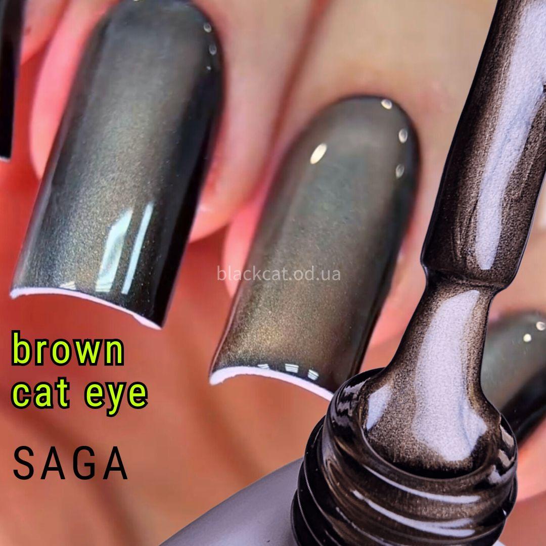 Шовкова кішка коричнева гель лак котяче око Dream Cat Saga 10 мл №5, фото 1