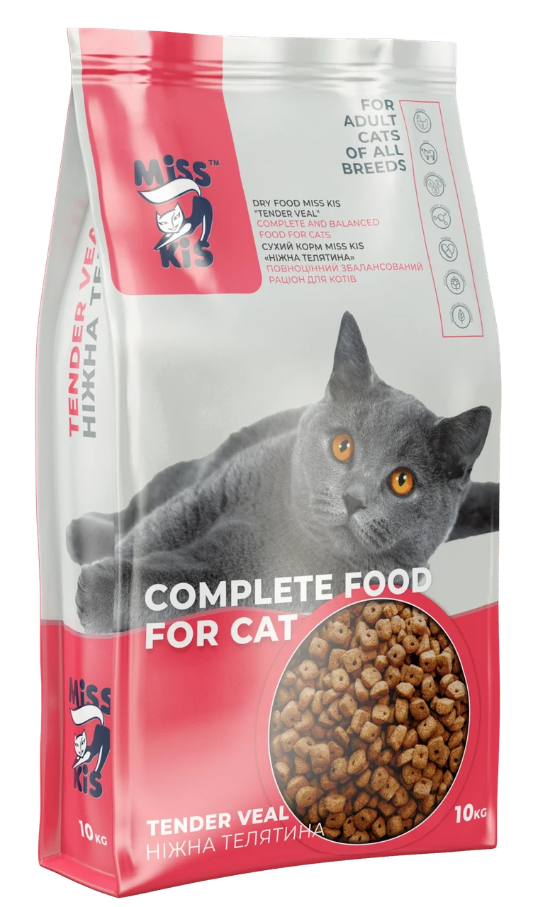 Корм для котів Міс Кіс 10кг ніжна телятина