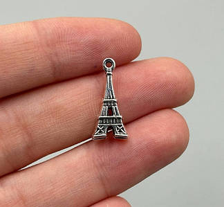 Підвіски на браслет "Ейфелева вежа" / Упаковка - 10 шт. / 20*9 мм / Срібний #6