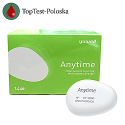 Сенсор для системи безперервного моніторингу глюкози CGM Yuwell CT 3 – 1 сенсор + 1 трансмітер