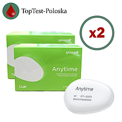 Сенсор для системи безперервного моніторингу глюкози CGM Yuwell CT 3 – 2 сенсори + 1 трансмітер