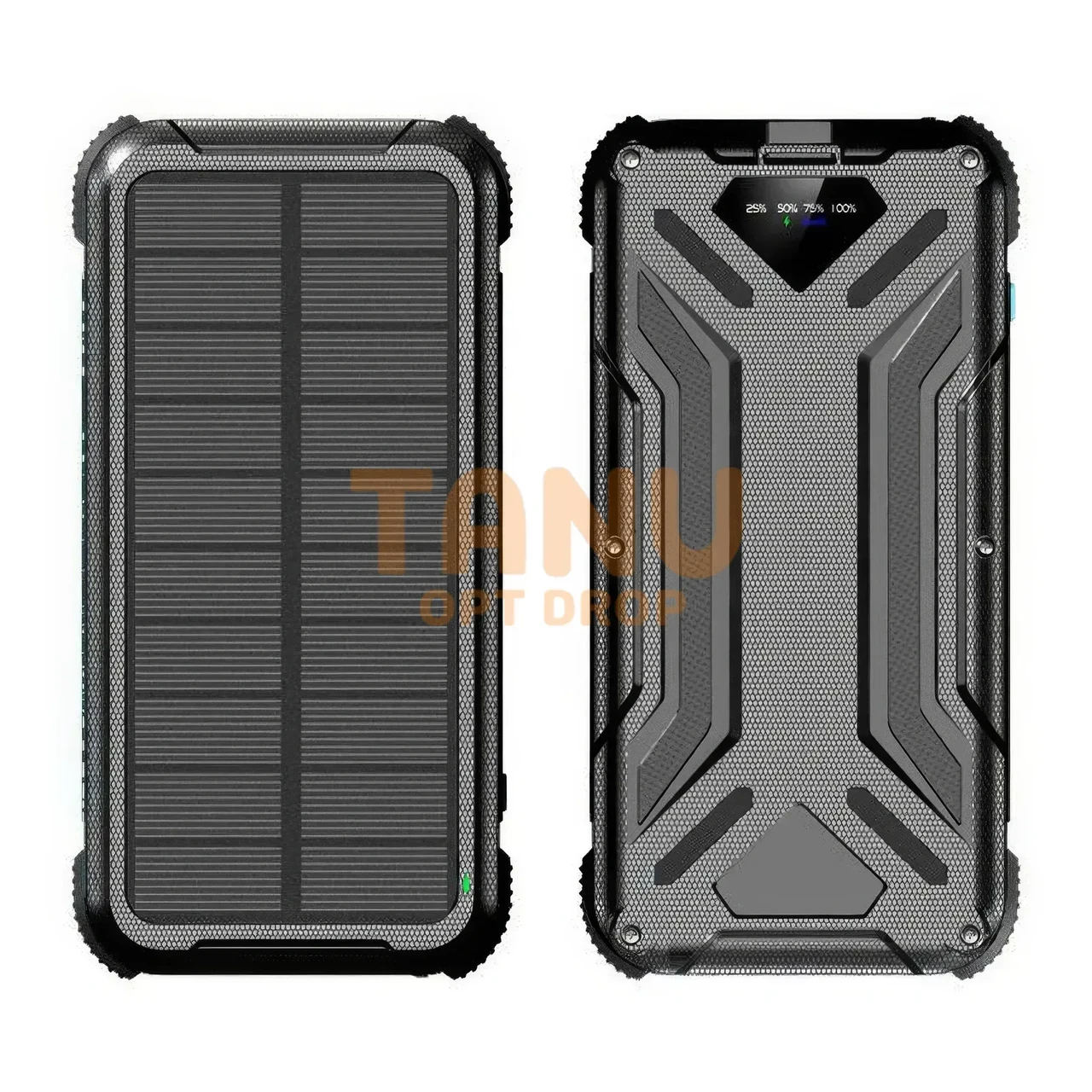 Повер банк 16 000 mAh із сонячною панеллю й бездротовою зарядкою 5 Вт Jiageng ZL807, фото 1