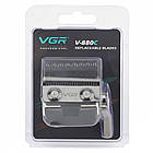 Лезо машинки для стрижки 46 мм, нержавіюча сталь + кераміка, VGR V-880C / Ножовий блок для машинки / Лезо для машинок VGR, фото 9