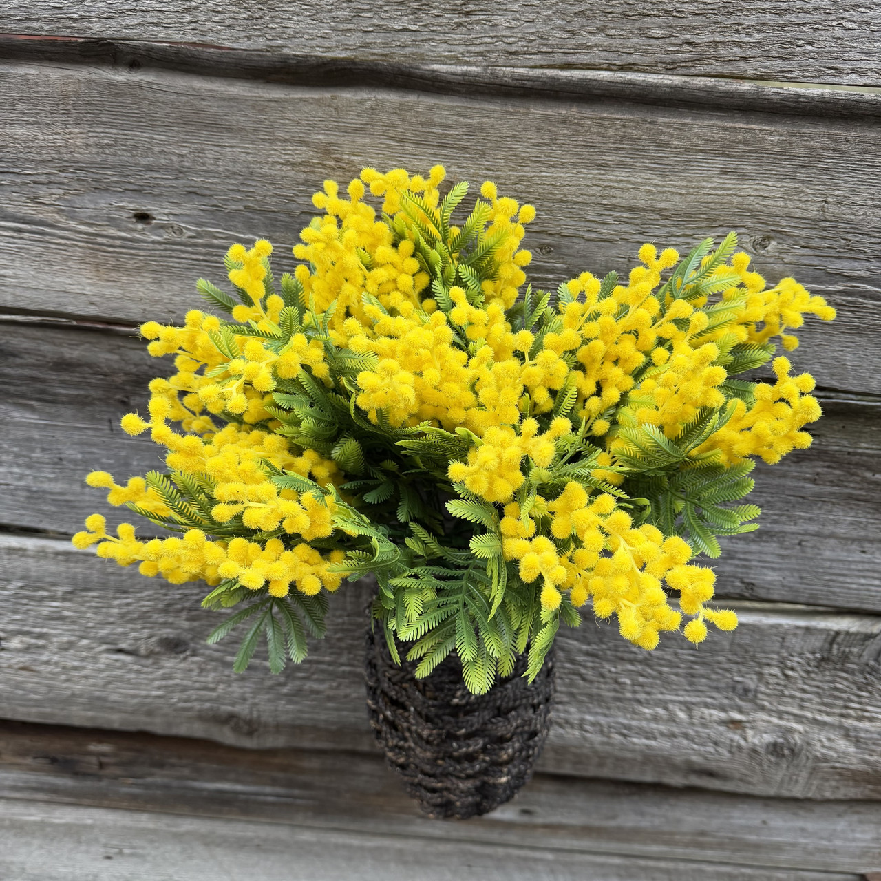 Штучні квіти букет мімози 30 см, фото 1