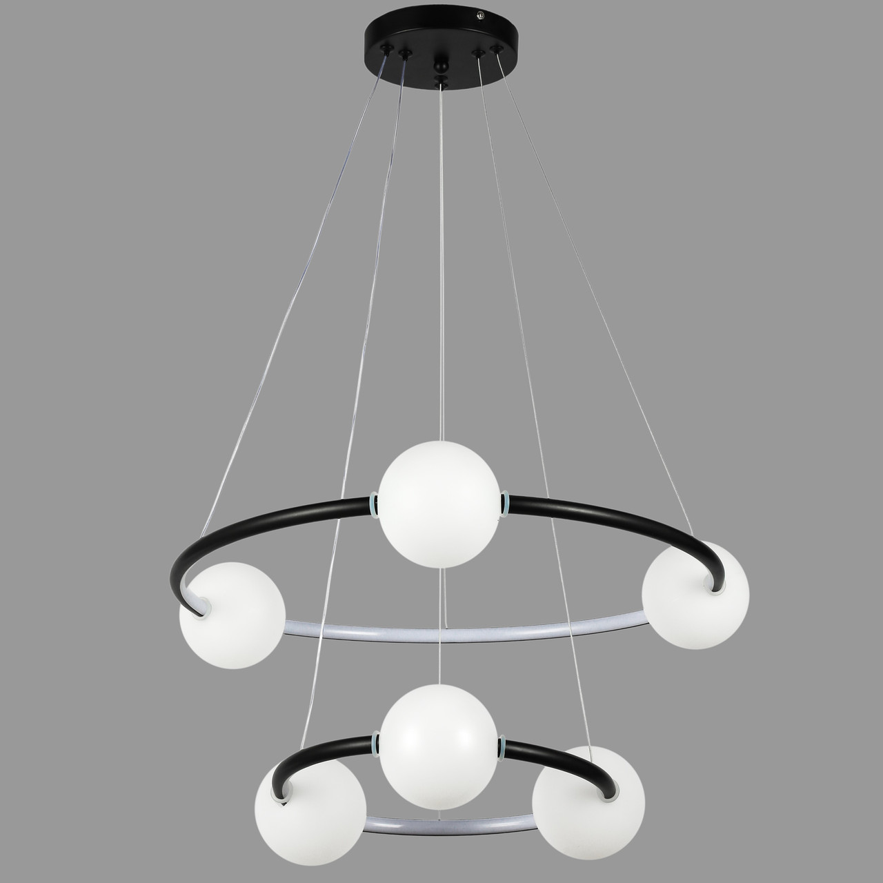 Підвісна led люстра 40W в чорному кольорі (84-1024 BK)