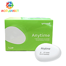 Сенсор для системи безперервного моніторингу глюкози CGM Yuwell CT 3 – 1 сенсор + 1 трансмітер