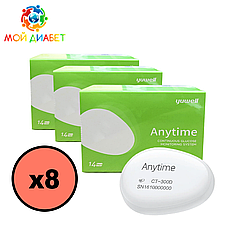 Сенсор для системи безперервного моніторингу глюкози CGM Yuwell CT 3 – 8 сенсорів + 1 трансмітер