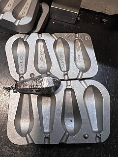 Якісна Форма для коропових грузил Горизонт на 4 місця 110-140г, Форми для лиття рибальських грузил