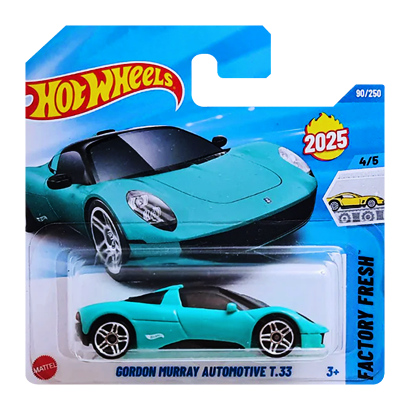 Машинка Хот Вілс 1:64 Gordon Murray Automotive T.33 колекція Factory Fresh Hot Wheels Mattel JBB70