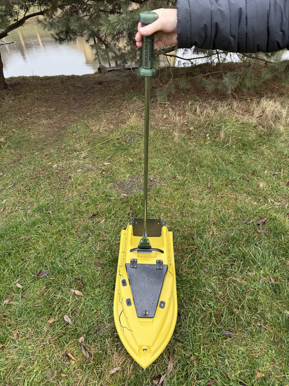 Палиця для кораблика "Покльовочка" 106см хакі гачок 9.5см, фото 1