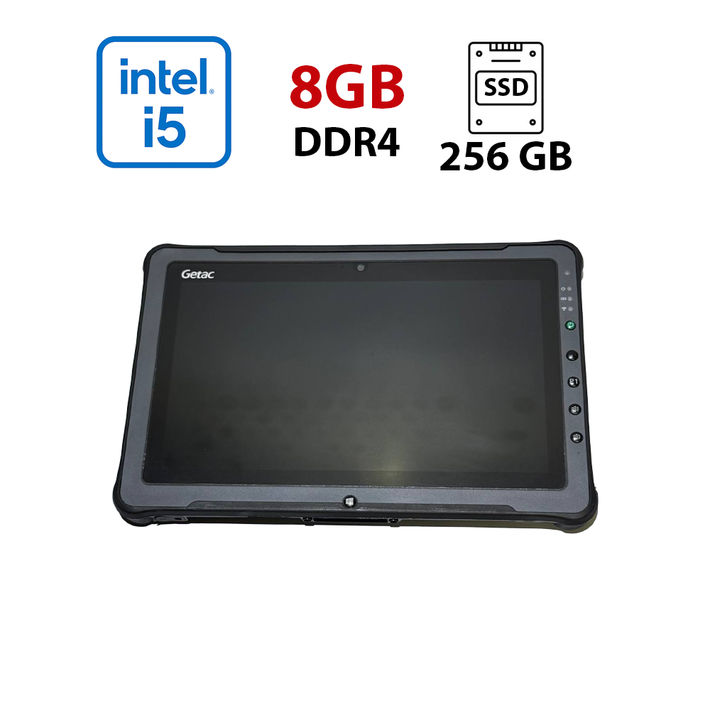 Захищений планшет Getac F110 G4 / 11.6" (1920x1080) IPS Touch / Intel Core i5-7200U (2 (4) ядра по 2.5 - 3.1 GHz) / 8 GB DDR4 /