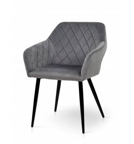 Крісло мяке Акура Мікс меблі, оббивка велюр сірого кольору, фото 1