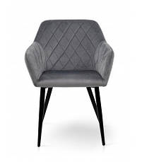 Крісло мяке Акура Мікс меблі, оббивка велюр сірого кольору, фото 4