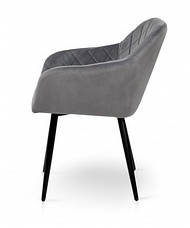 Крісло мяке Акура Мікс меблі, оббивка велюр сірого кольору, фото 5