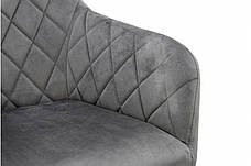 Крісло мяке Акура Мікс меблі, оббивка велюр сірого кольору, фото 2
