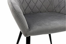 Крісло мяке Акура Мікс меблі, оббивка велюр сірого кольору, фото 3