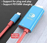 USB-адаптер Type C — 4K HDMI, кабель-перехідник для телевізійного режиму док-станції 4K, фото 4