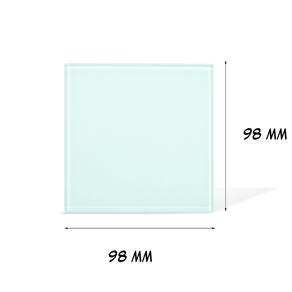 Костер для сублімації СКЛО глянець квадрат 98х98 мм (односторонний), фото 1