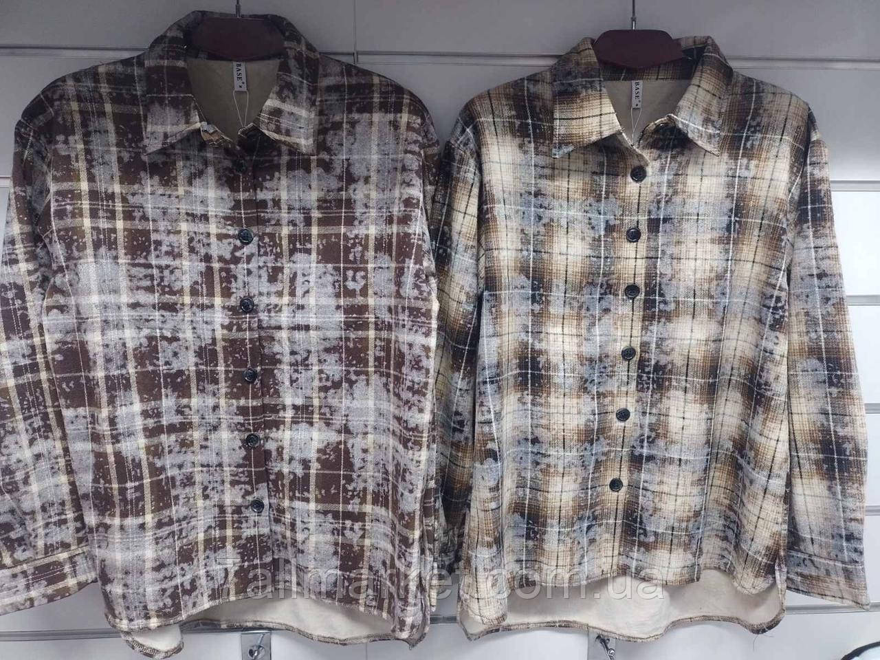 Сорочка жіноча стильна, на байці р-ри M-2XL (6кв) "BASE" недорого від прямого постачальника