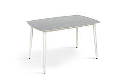 Стіл КИПАРИС 120*80, білий/ сірий мармур