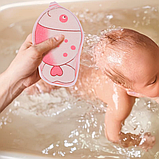 Дитяча губка для купання рибка синя, 1шт, фото 4