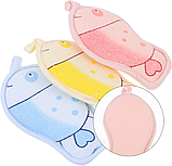 Дитяча губка для купання рибка синя, 1шт, фото 5