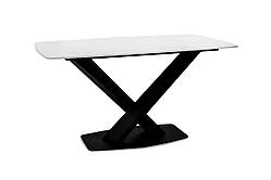 Стіл БІНГО 140*80,  кераміка білий мрамор