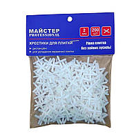Хрестик для плитки 2 мм "Майстер Pro" (200 шт/уп)