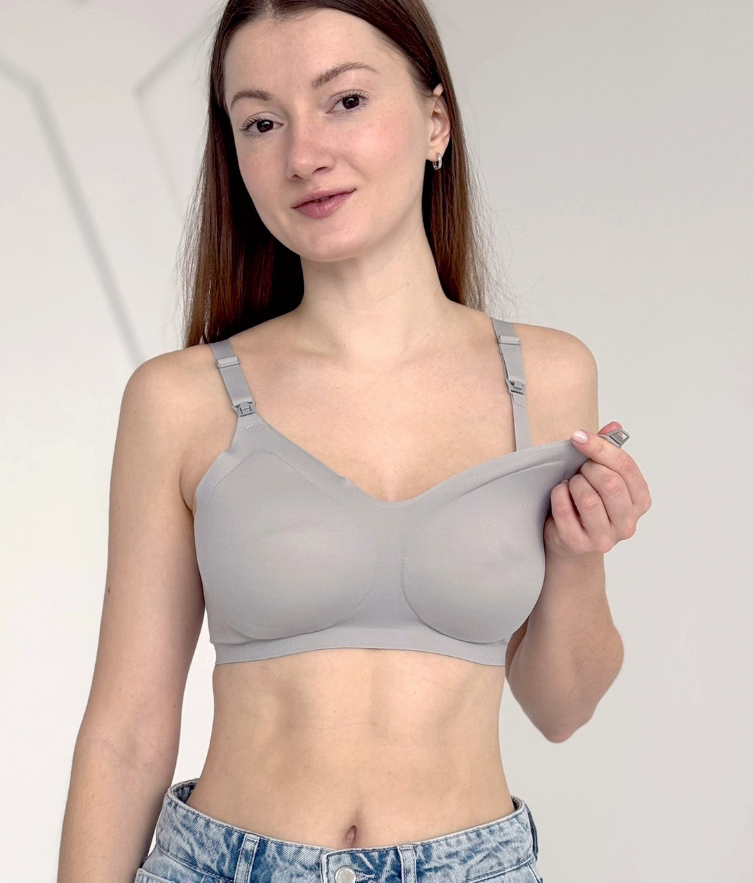 Бюстгальтер для годування (сіро-зелений), фото 1