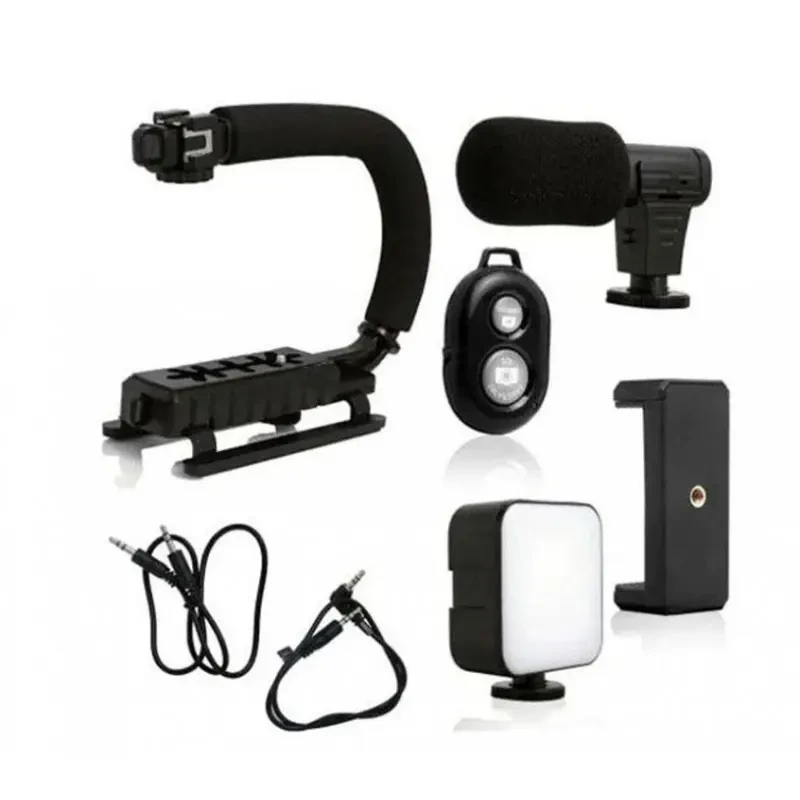 Ручка стабілізатор AY-49U для відеокамер фотоапаратів Uподібний кронштейн для телефону з спалахом мікрофоном