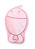 Дитяча губка для купання рибка рожева, 1шт