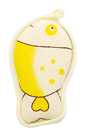 Дитяча губка для купання рибка жовта, 1шт