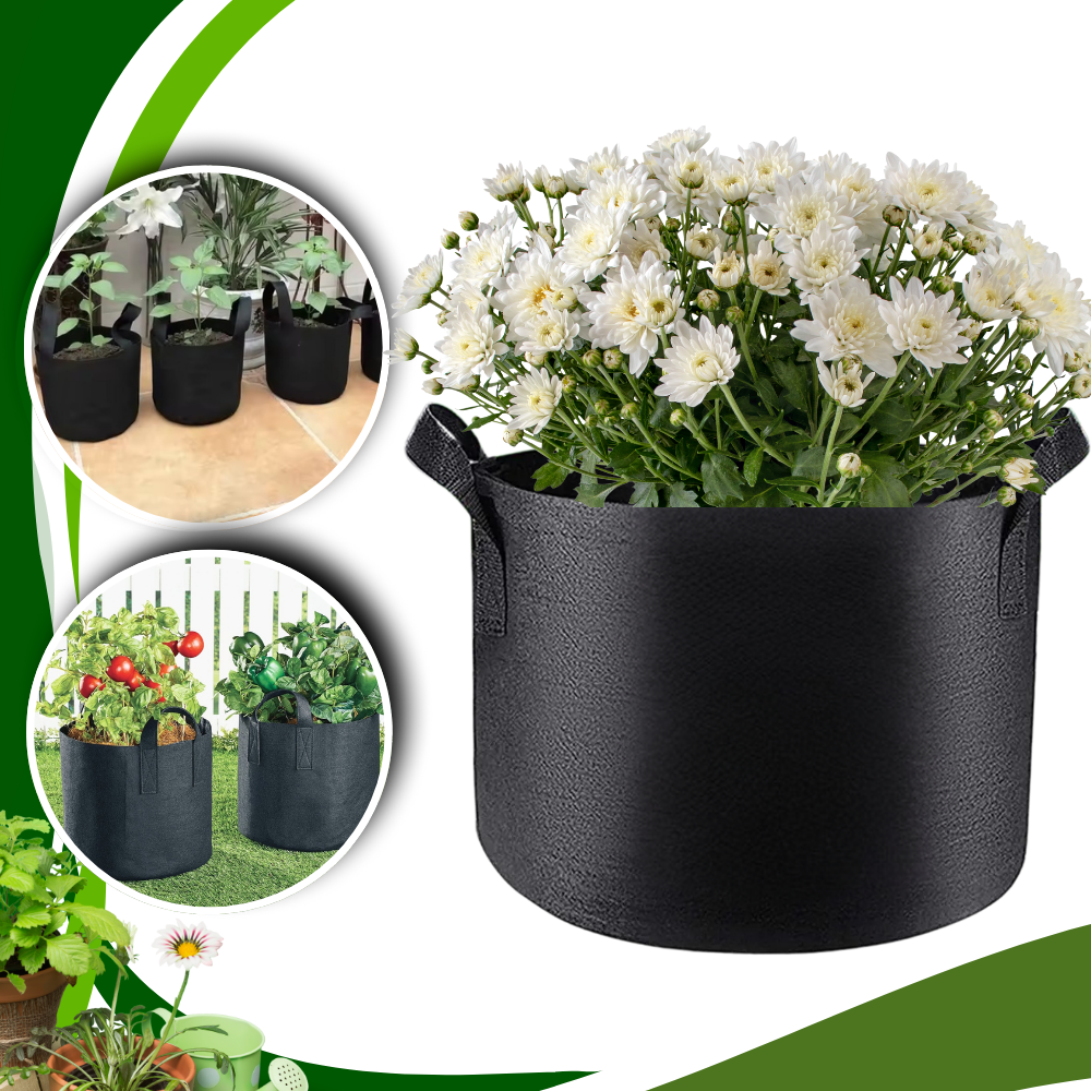 Вазон сумка для вирощування саджанців в саду, теплиці горщик переносний для квітів, ягід, овочів, розмір 30х35 см, фото 1