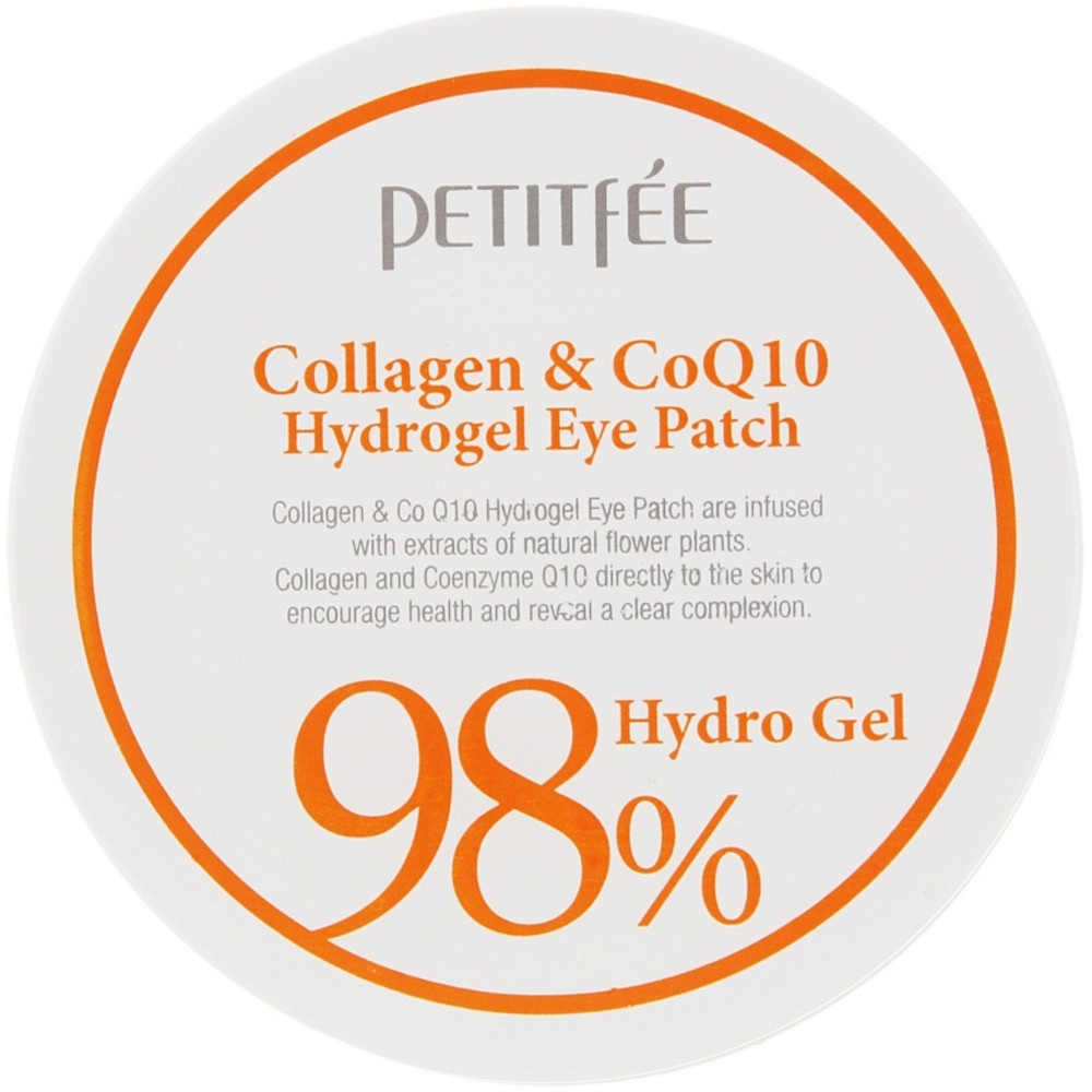 Гідрогелеві патчі для очей з колагеном і коензимом Petitfee Collagen 98% & Co Q10 Hydrogel Eye Patch 60 шт, фото 1