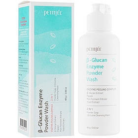 Ензимна пудра для вмивання з бета-глюканом Petitfee & Koelf Beta-Glucan Enzyme Powder Wash 80 г